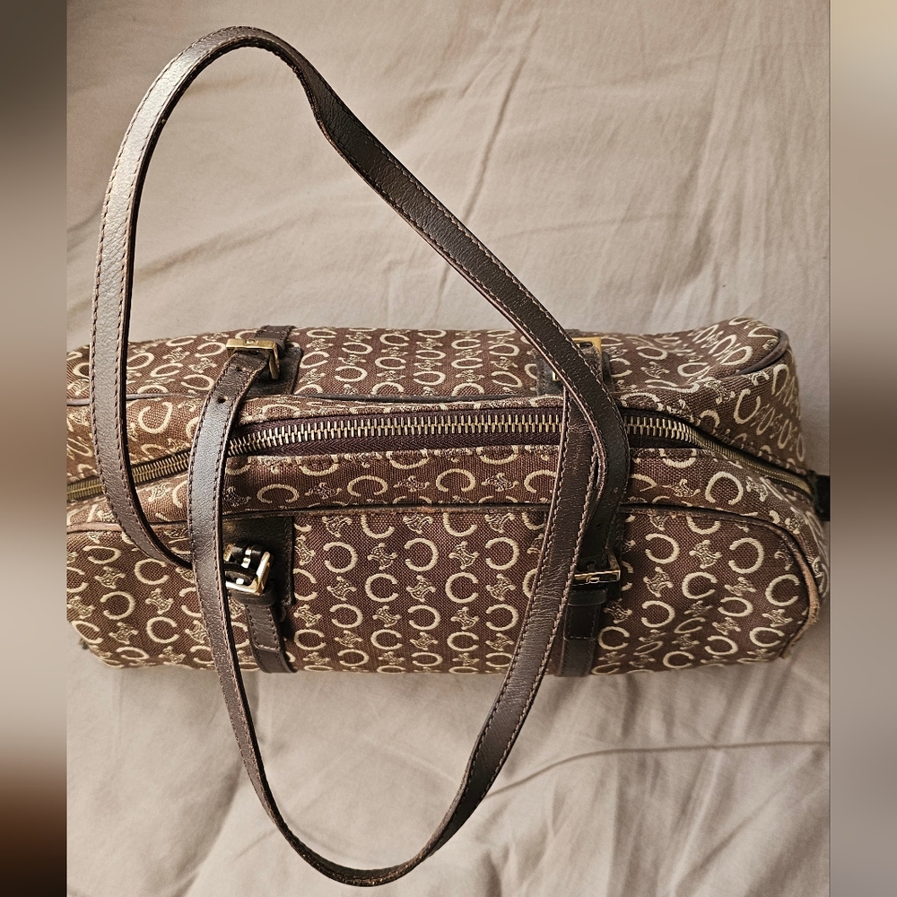 CELINE VINTAGE MACADAM BARREL BAG (FINAL SALE)